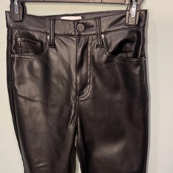 PISTOLA Black faux Leather pants Size 24 - Picture 5 of 11
